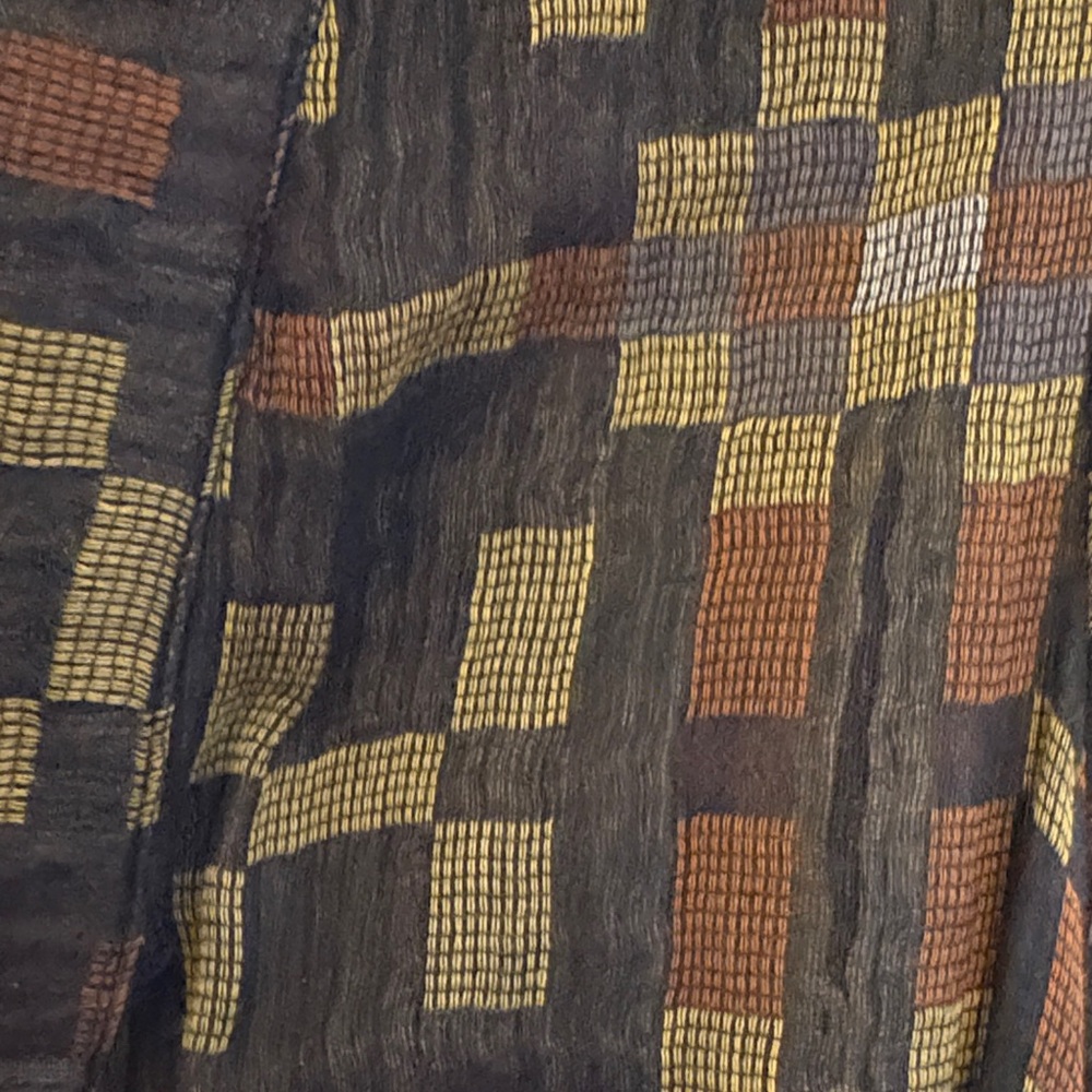 Ace and Jig Patterned Patchwork Wrap Jacket in Ol… - image 3